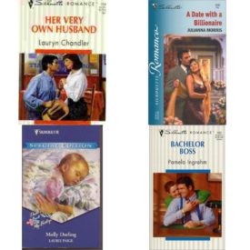 Assorted Silhouette Romance Paperback Book Bundle (4 Pack): Her Very Own Husband Silhouette Romance Mass Market Paperback, A Date With A Billionaire Silhouette Romance Paperback, Molly Darling ThatS My Baby Silhouette Special Edition Paperback, Bachelor Boss Silhouette Romance Mass Market Paperback