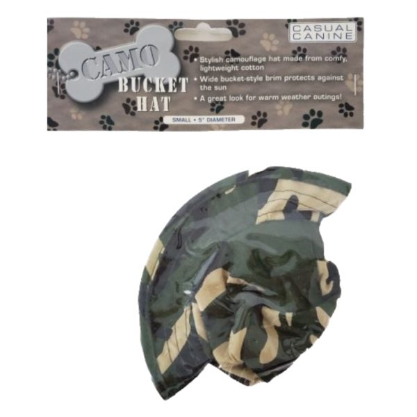 Casual Canine Camo Bucket Hat Size Small 5" Diameter