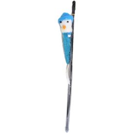 Zanies Christmas Sparkle Teasers Interactive Wand Cat Toy - Snowman