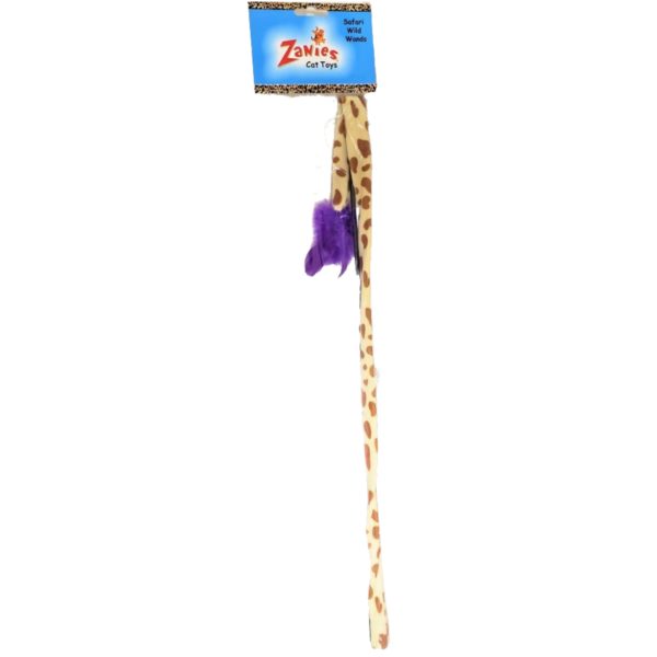 Zanies Safari Wild Wand Cat Toy - Cheetah Print