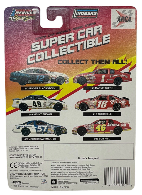 1997 Lindberg American Racing Series 1 Limited Edition ARCA #46 Bob Hill 1/64 Scale Diecast