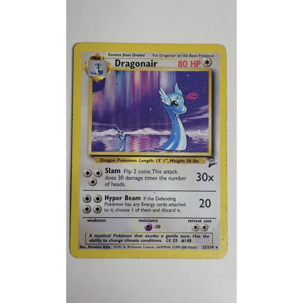 Excellent Dragonair 22/130 Base Set 2 Pokemon Card