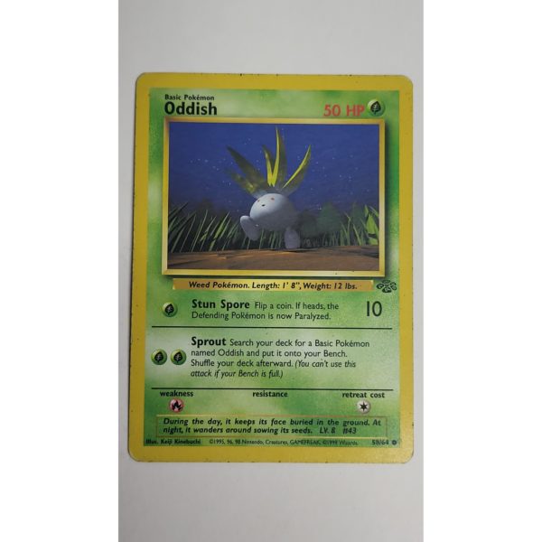 Excellent Oddish 58/64 Jungle Set Pokemon Card