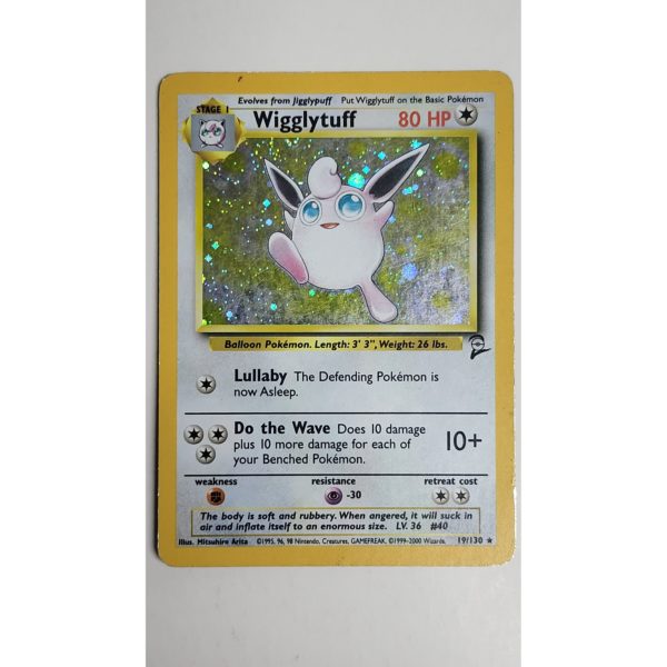 Excellent Wigglytuff 19/130 Base Set 2 Pokemon Card