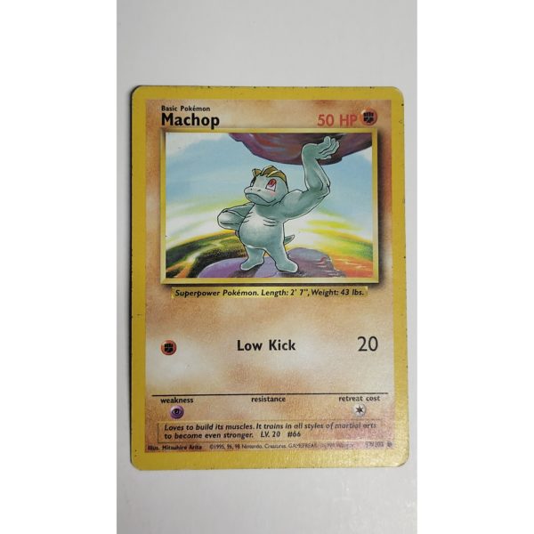 Excellent Machop 52/102 Base Set Unlimited Pokemon Card