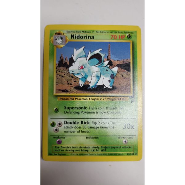 Mint Nidorina 52/130 Base Set 2 Pokemon Card