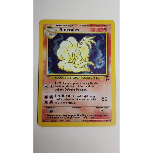 Mint Ninetales 13/130 Base Set 2 Holo Pokemon Card