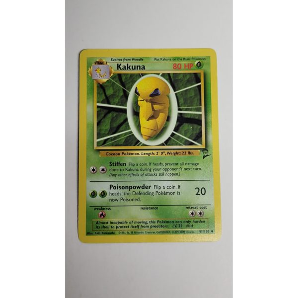 Near Mint Kakuna 47/130 Base Set 2 Pokemon Card