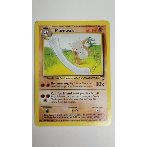 Near Mint Marowak 53/130 Base Set 2 Pokemon Card