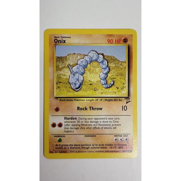 Near Mint Onix 84/130 Base Set 2 Pokemon Card