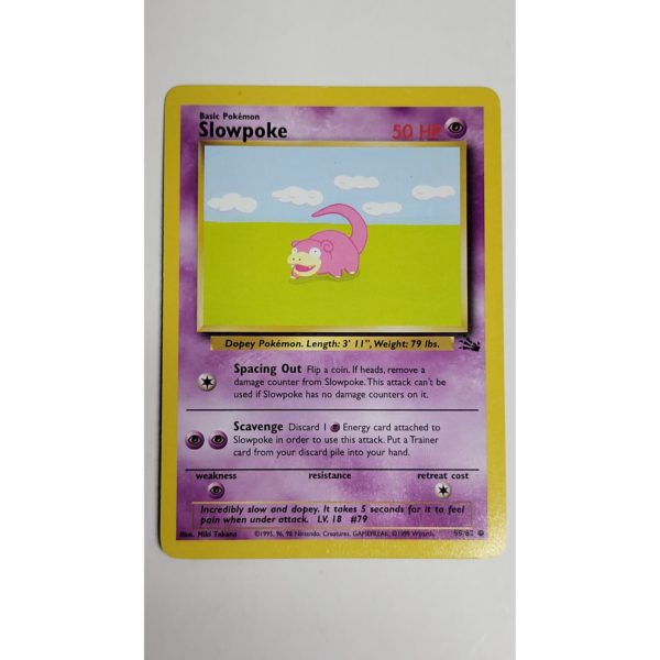 Near Mint Slowpoke 55/62 Fossil Set Pokemon Card