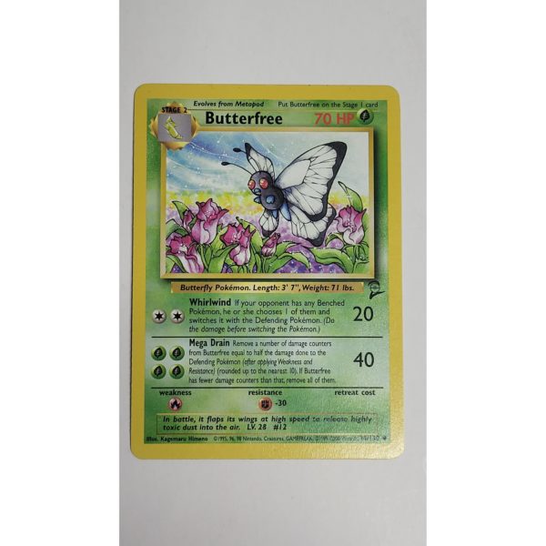 Near Mint Butterfree 34/130 Base Set 2 Pokemon Card
