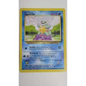 Near Mint Squirtle 63/102 Base Set Unlimited Pokemon Card