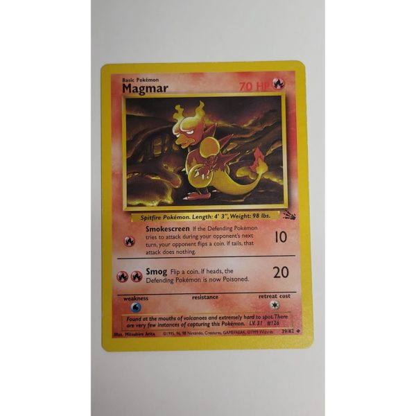 Near Mint Magmar 39/62 Fossil Set Pokemon Card