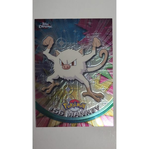 Near Mint Mankey Topps Chrome Pokemon Card