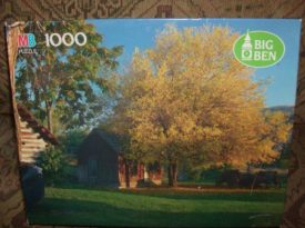 Cashmere Washington 1000 Piece Puzzle with Cabin and Farm Big Ben By Milton Bradley