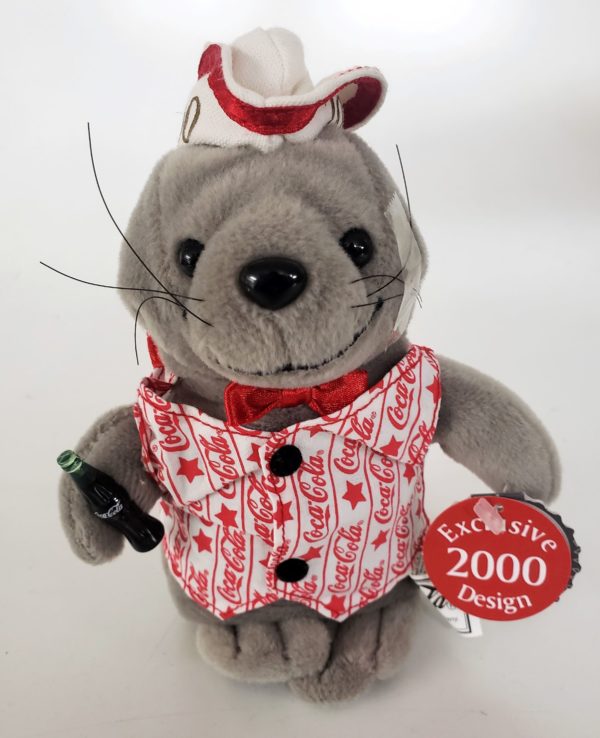 2000 Collectible Coca-Cola Brand Bean Bag Plush - Walrus Soda Jerk