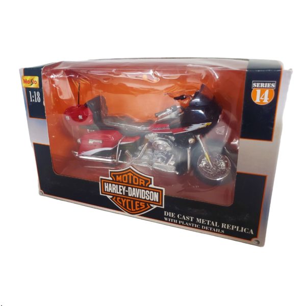 2002 Maisto Harley Davidson FLTRSEI Red Screamin' Eagle Road Glide Motorcycle Diecast 1:18 Series 14