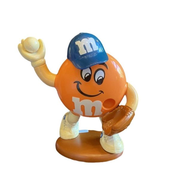 M&M's Candy ORANGE BASEBALL Sport Dispenser Limited Edition Collectible