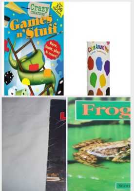 Children's Fun & Educational 4 Pack Paperback Book Bundle (Ages 3-5): Games N Stuff Crazy Creations, Reading 2007 Listen to Me Reader, Grade K, Unit 1, Lesson 1, Below Level: Colors Around Me, Lightning Science Sight Word Readers, READY READERS, STAGE 4, BOOK 15, FROG AND TOAD