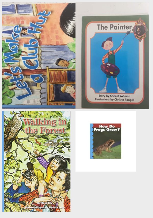 Children's Fun & Educational 4 Pack Paperback Book Bundle (Ages 3-5): READING 2007 INDEPENDENT LEVELED READER GRADE K UNIT 6 LESSON 2 ADVANCED, The Painter Rays Readers, READING 2007 INDEPENDENT LEVELED READER GRADE K UNIT 2 LESSON 2 ADVANCED, How Do Frogs Grow?