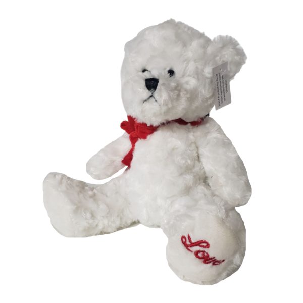 American Greetings White Valentine's Day "Love" Bear 10" Sitting