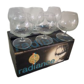 Vintage Royal Leerdam Holland Set of 6 RADIANCE Liqueur Cognac Glasses 7.5 Ounce Set No. 72018