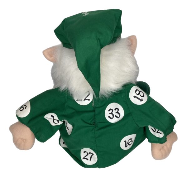 Vintage 1994 Illinois Lottery Lucky Green Wizard Lotto Plush Doll 16"