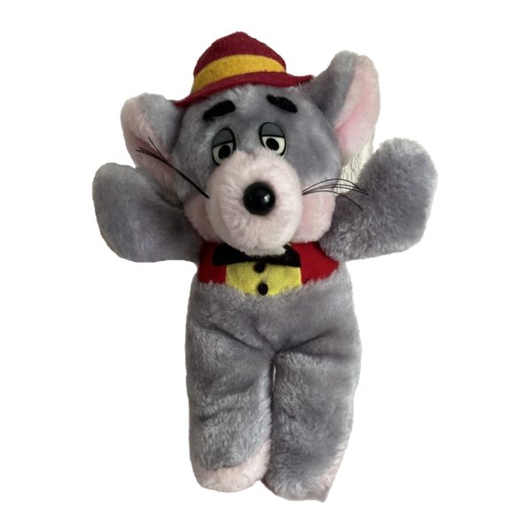 Vintage Chuck E Cheese Showbiz Pizza Time Mouse Plush 9" Oriental Trading Co.