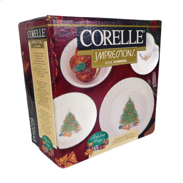 Corning Corelle Impressions "Holiday Magic" Christmas Tree 20 Piece Set