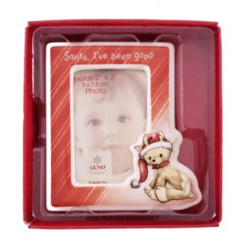 Precious Trimmings Christmas Photo Frame Ornament "Santa, I've Been Good" Holds 2" x 3" Photo