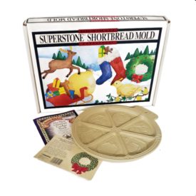 Vintage 1994 Sassafras Christmas Superstone Shortbread Cookie Mold USA