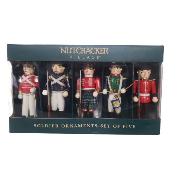 1999 May Dept Stores Nutcracker Village Solider Ornament Set of 5 (5-Inch)