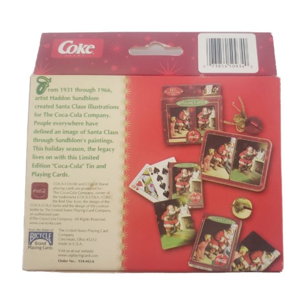 Coca-Cola Christmas Santa Claus Nostalgia Playing Cards 2 Decks In Tin 11th in Series