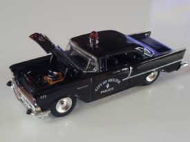 1998 Racing Champions 1957 Chevy Bel Air Shelton, Connecticut Police Dept Diecast 1:61 Scale