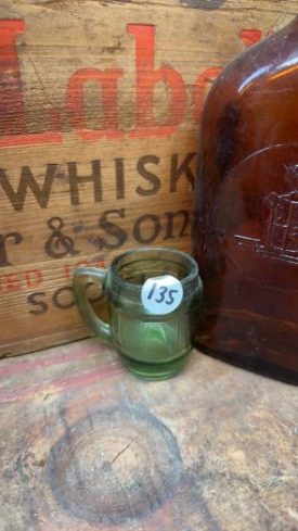 Collectible Shot Glass - Barrel Glass (Green)