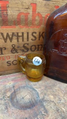 Collectible Shot Glass - Barrel Glass (Yellow)