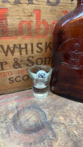 Collectible Shot Glass - Clear Fluted Cut Glass