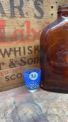 Collectible Shot Glass - Blue Diamonds