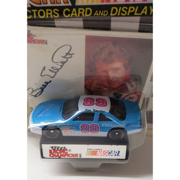 1991 Racing Champions Stock Car NASCAR Bill Elliot #89 w/Card & Stand