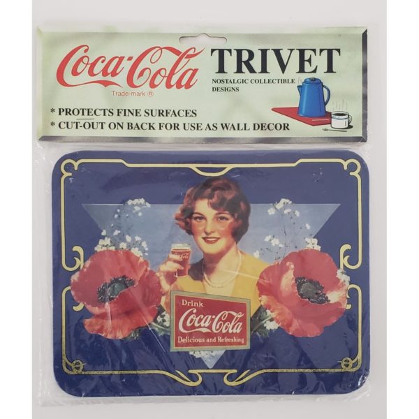 1994 Coca-Cola Nostalgic Collectible Design Metal Tin Trivet  8.5" x 6.5"