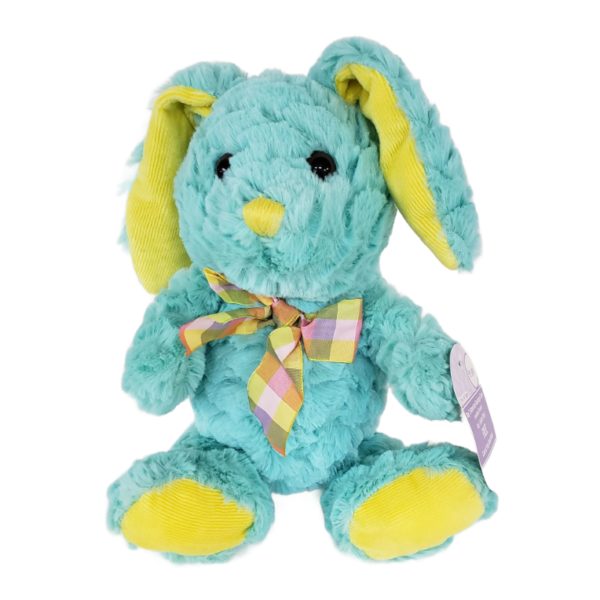 Homerbest Easter Bunny Plush Rabbit Ruffled Fur Pastel Green 13"