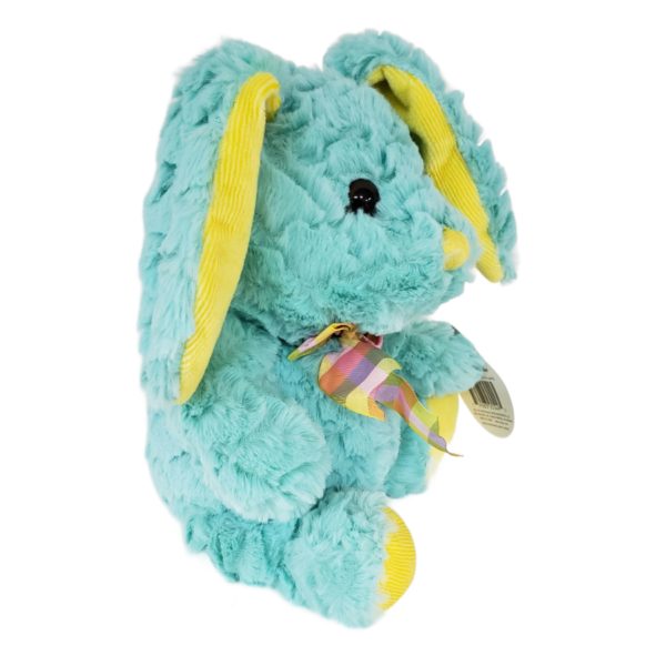 Homerbest Easter Bunny Plush Rabbit Ruffled Fur Pastel Green 13"