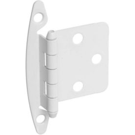 Stanley S826347 White Non-Spring Flush Cabinet Hinge, 2 Count