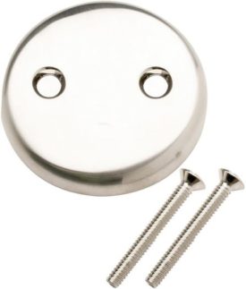 Plumb Pak PP826-11 Face Plate 2 Hole with Screws PC, Polished Chrome Finish