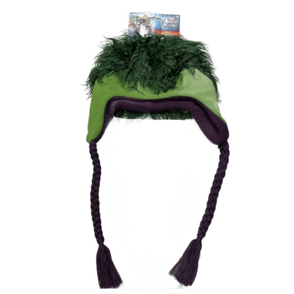 Incredible Hulk Laplander Hat Beanie Costume Kids Avengers Assemble Ages 8+