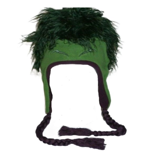 Incredible Hulk Laplander Hat Beanie Costume Kids Avengers Assemble Ages 8+