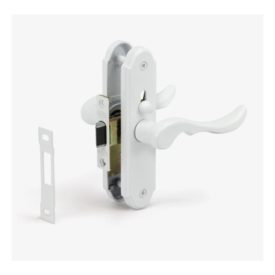 White Mortise Lever Lock