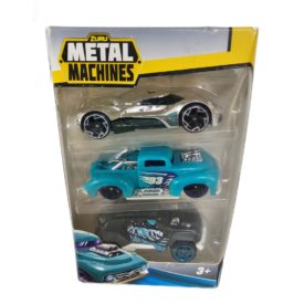 Zuru Metal Machines 1:64 Die Cast Cars 3-Pack - "Scorpio" High Perf, "Signal" Race Truck, "Kinetic" SUV Off-Road