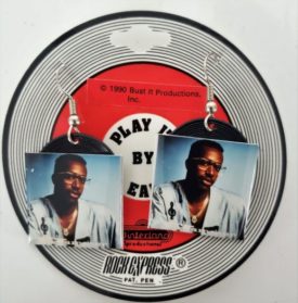 Vintage 1990 Bust It Productions MC Hammer Rock Express/Play It By Ear Album Cover Earrings (NOS)